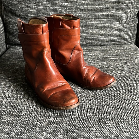 Frye Paige Short Riding Boots 5.5 Red-brown - Picture 2 of 8